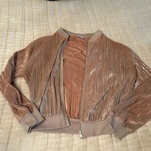 Zara Gold Bomber Jacket